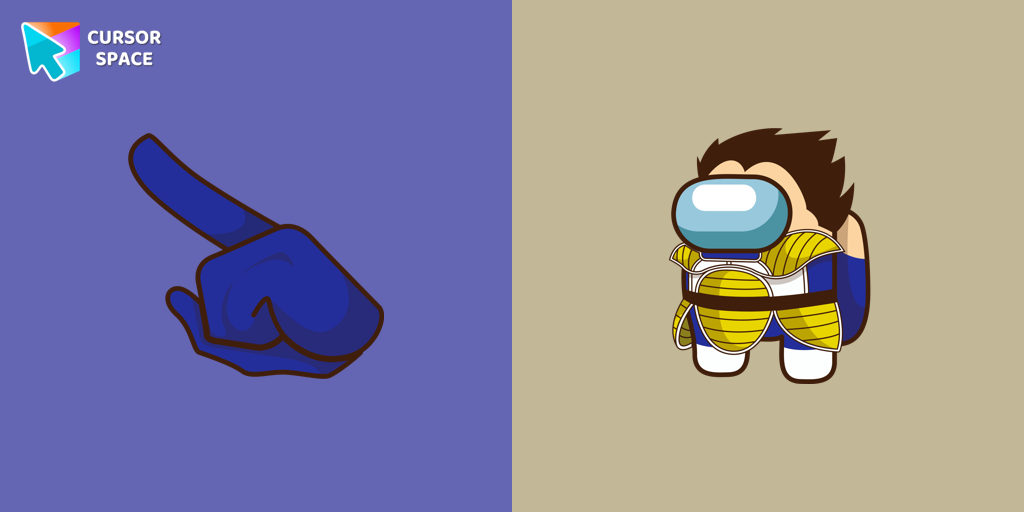 Custom Cursor Among Us Vegeta Character Theme